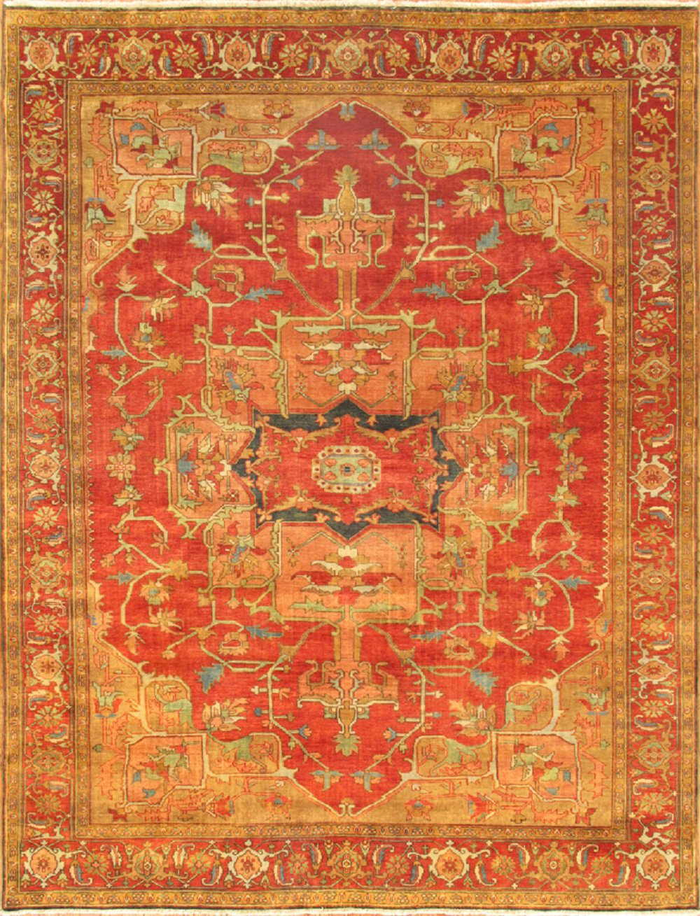 Pasargad Serapi Oriental Hand Knotted Wool Red Orange Area Rug Reviews Wayfair