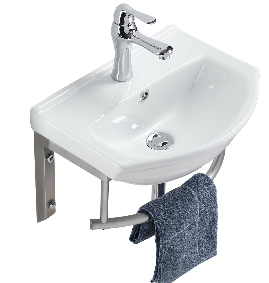 The Renovators Supply Inc Vitreous China 18 Wall Mount Bathroom Sink With Overflow Wayfair