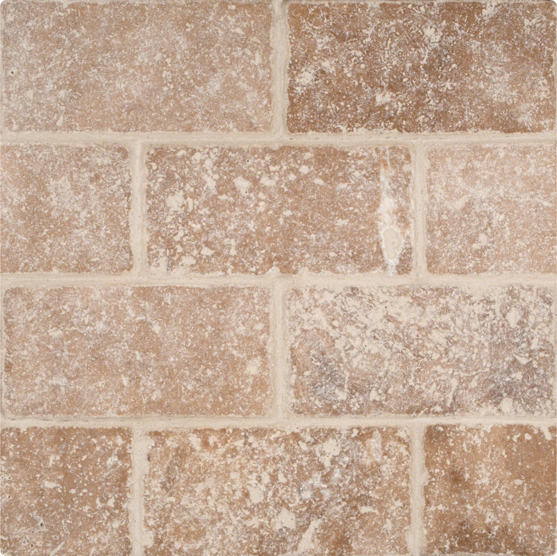 3x6 Travertine Tile Design Ideas Msi Tuscany Walnut 3 X 6 Travertine Subway Tile In Tumbled Brown