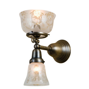 Electric Wall Sconces Wayfair 2 Light Revival Auburn Wreath And Garland Gas Electric Wall Sconce