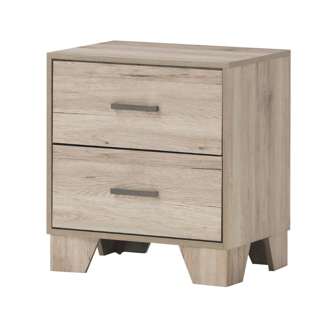 Wrought Studio Hillsg 2 Drawer Nightstand In Light Oak Reviews Wayfair