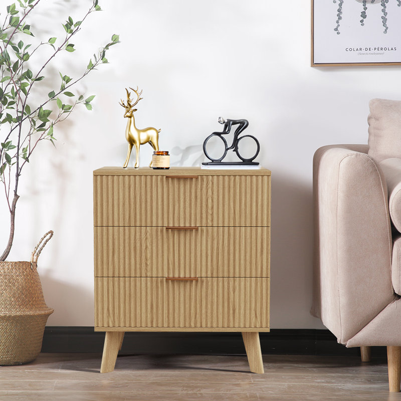Ladanna 3 Drawer Dresser Color: Natural