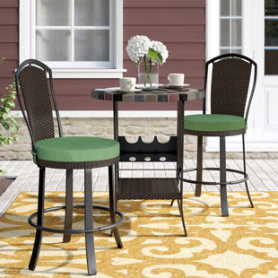 Go to store & view more images Stoneham 3 Piece Bar Height Dining Set by Alcott Hill