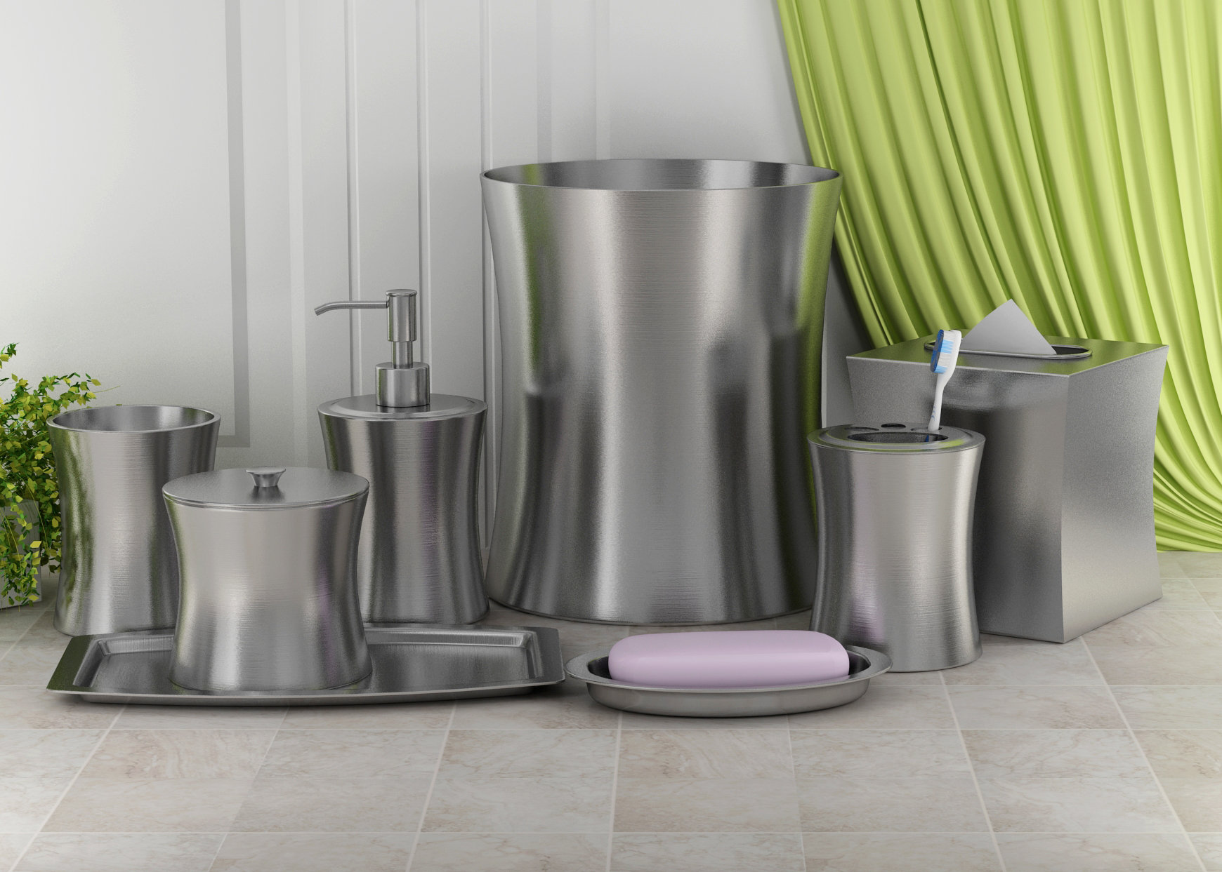 Ebern Designs Sarves 8 Piece Bathroom Accessory Set & Reviews Wayfair