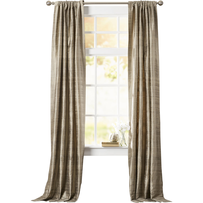 Willa Arlo Interiors Toulouse Textured Dupioni Silk Room Darkening