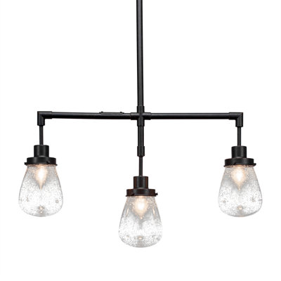 Elwell 3 Light Bar Shown With 5" Glass