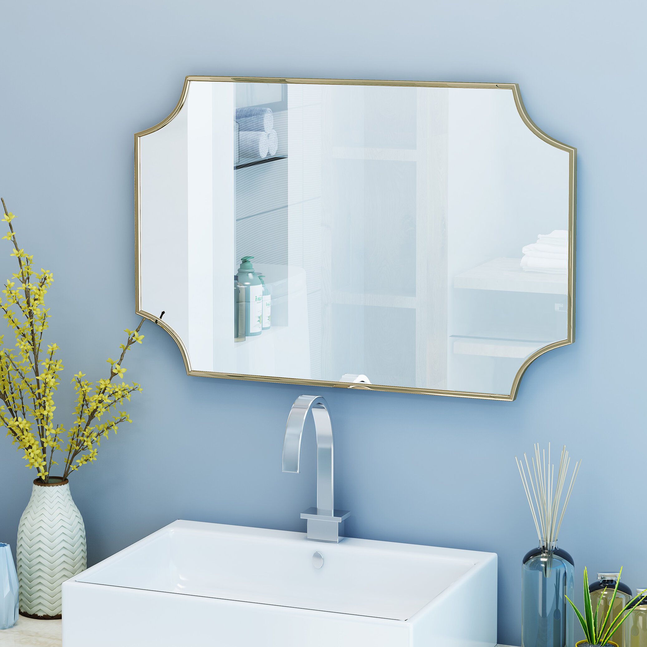 house of hampton murawski wall bathroom/vanity mirror & reviews