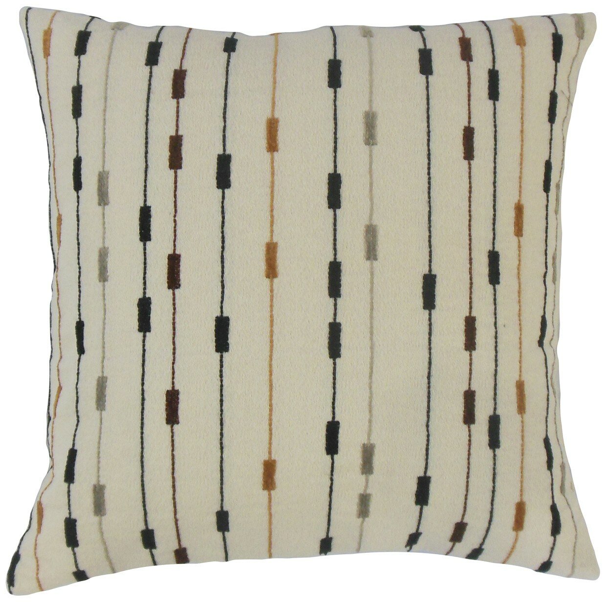 Brown The Pillow Collection Vigee Stripes Pillow