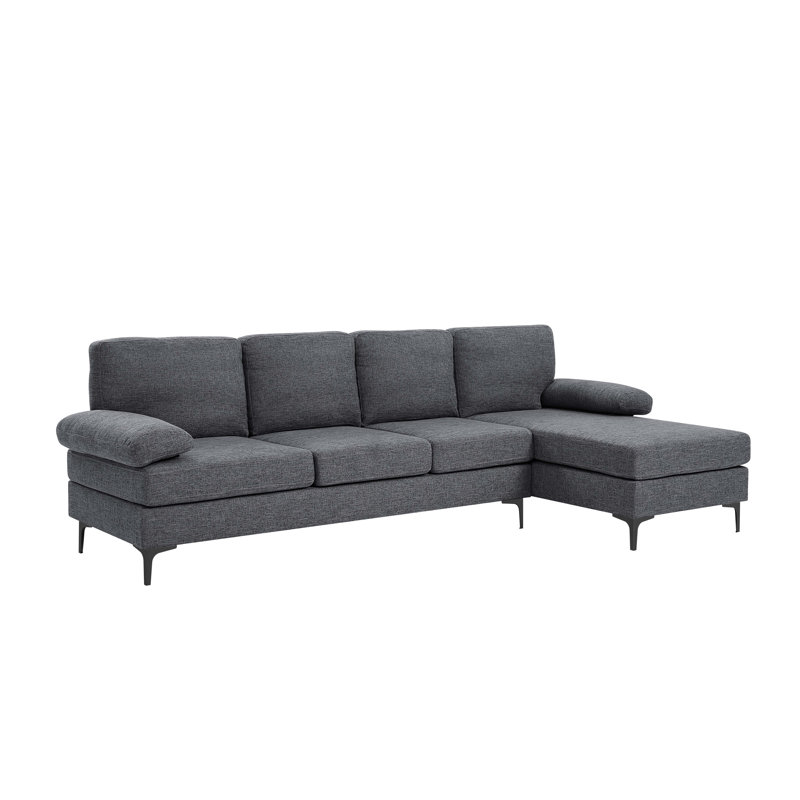 ( incomplete ) Kyrill 2-Piece Upholstered Sectional Body Fabric: Gray Polyester Blend