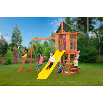 hampton wooden swing set