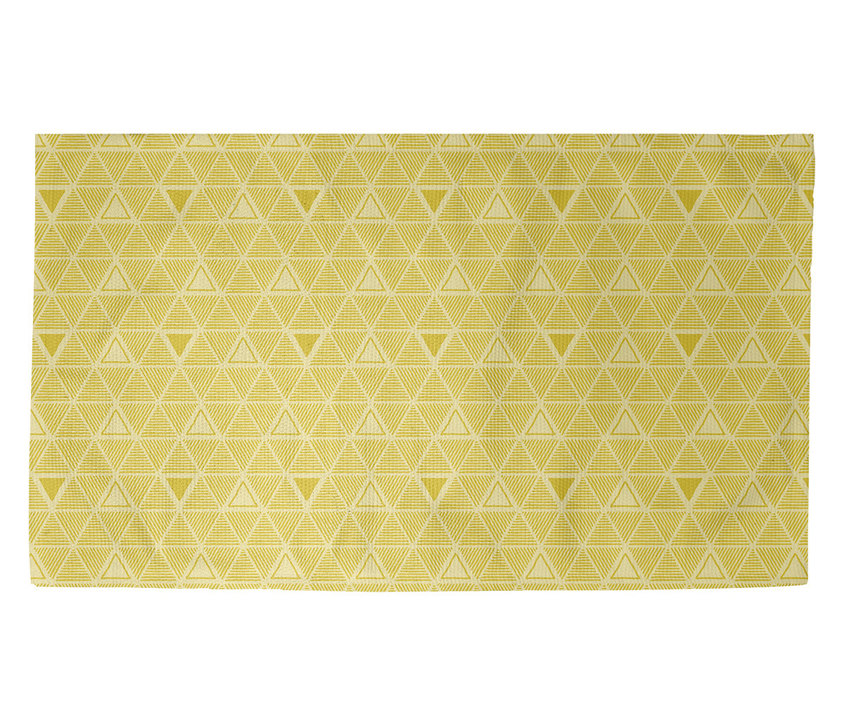 Brayden Studio Jordao Triangles Yellow Area Rug Wayfair