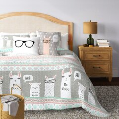 Cactus Magical Noon Print Saguaro Quilted Bedspread & Pillow Shams Set 