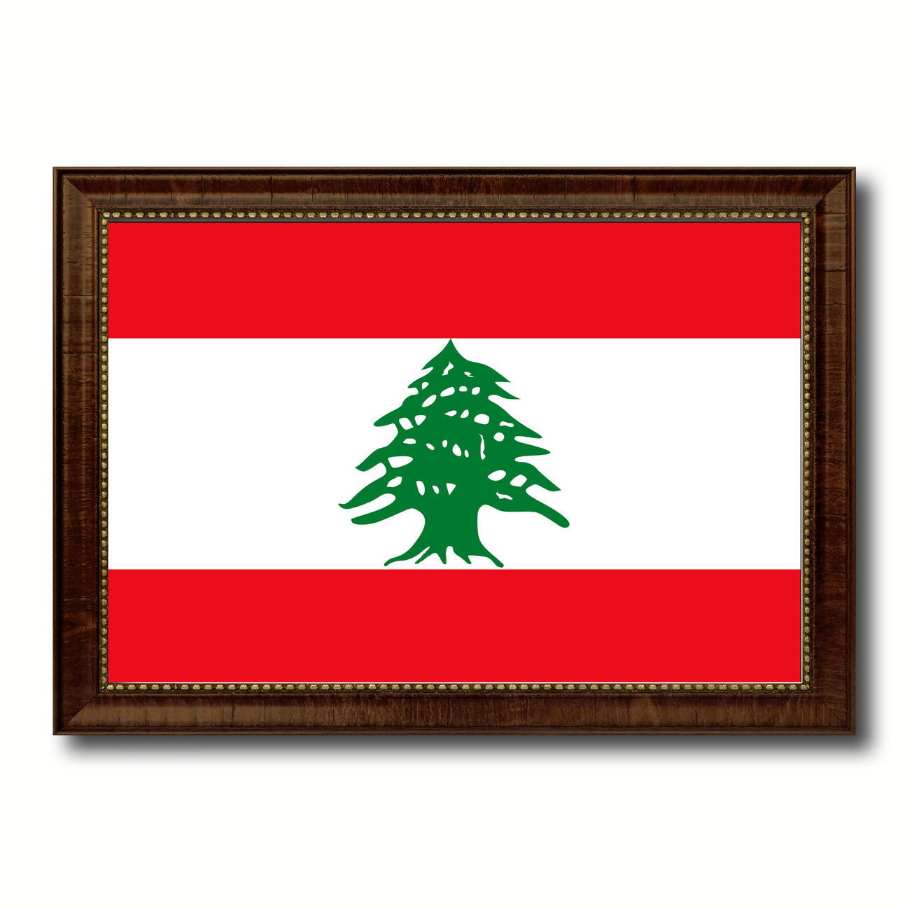 SpotColorArt Lebanon Country Flag Picture Frame Graphic Art on Canvas