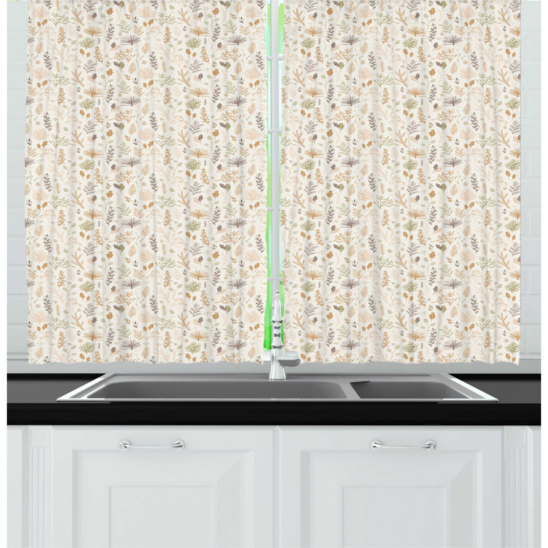 East Urban Home Botanical Pastel Tone Autumn Inspired Natural Themed Pattern With Leaves And Plants Kitchen Curtain Wayfair Check out our pastel themed selection for the very best in unique or custom, handmade pieces from our shops. wayfair