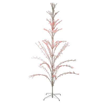 Overstock 4 White Lighted Christmas Cascade Twig Tree Outdoor Yard Art Decoration Clear Lights