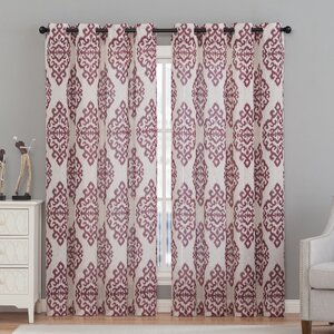 Ida Damask Sheer Single Curtain Panel