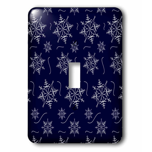 3drose Cute And Line Snowflakes 1 Gang Toggle Light Switch Wall Plate Wayfair
