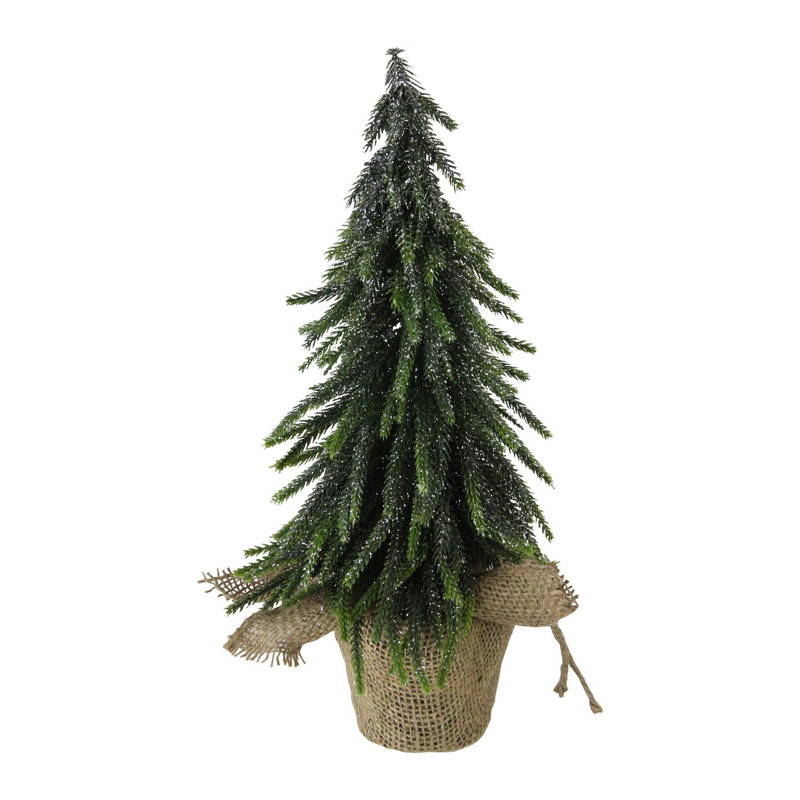 The Holiday Aisle Silver Glitter Weeping 1 2 Green Pine