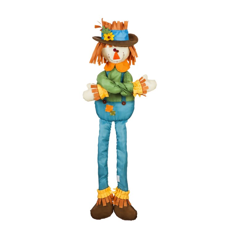 Rosalind Wheeler Boy Scarecrow Post Hugger Inflatable | Wayfair