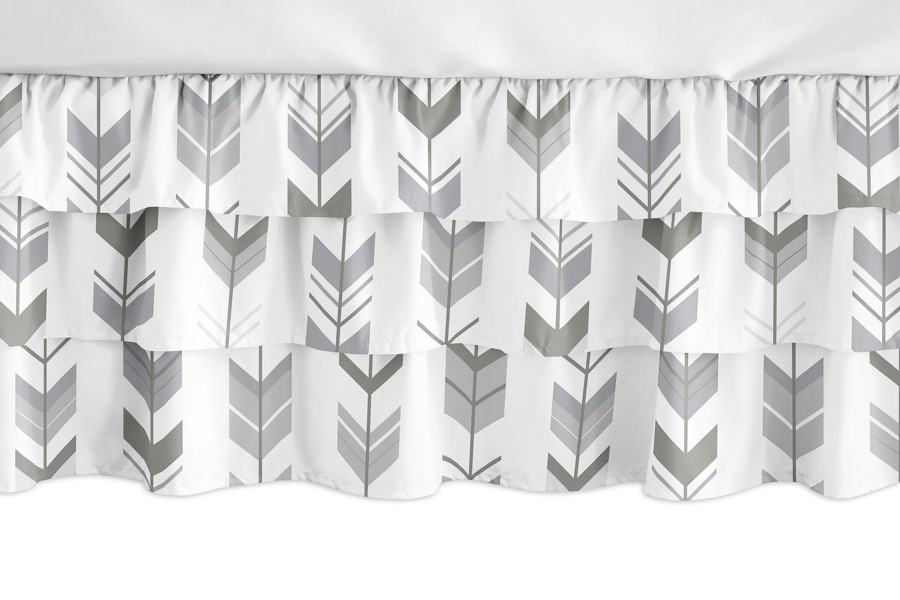 Sweet Jojo Designs Mod Arrow 3 Tiered Crib Skirt Wayfair