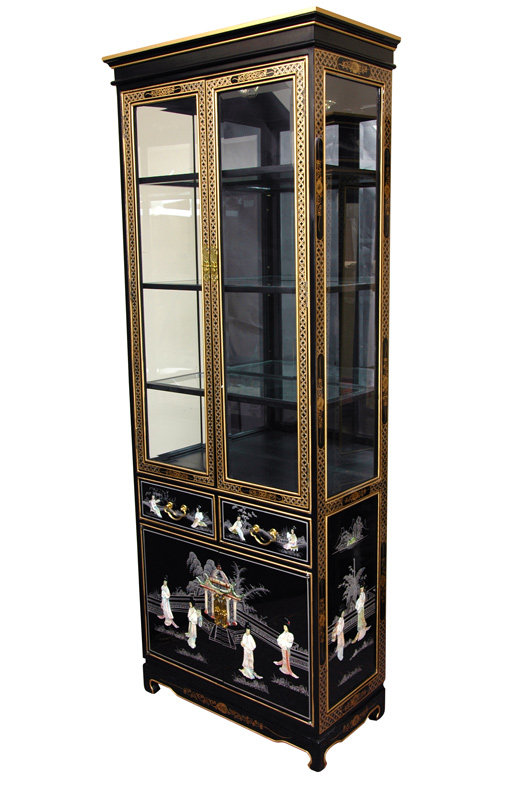 Oriental Furniture Mother Of Pearl Lighted Display Stand Wayfair