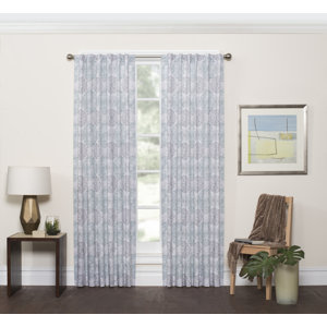 Drage Nature/Floral Room Darkening Rod Pocket Single Curtain Panel