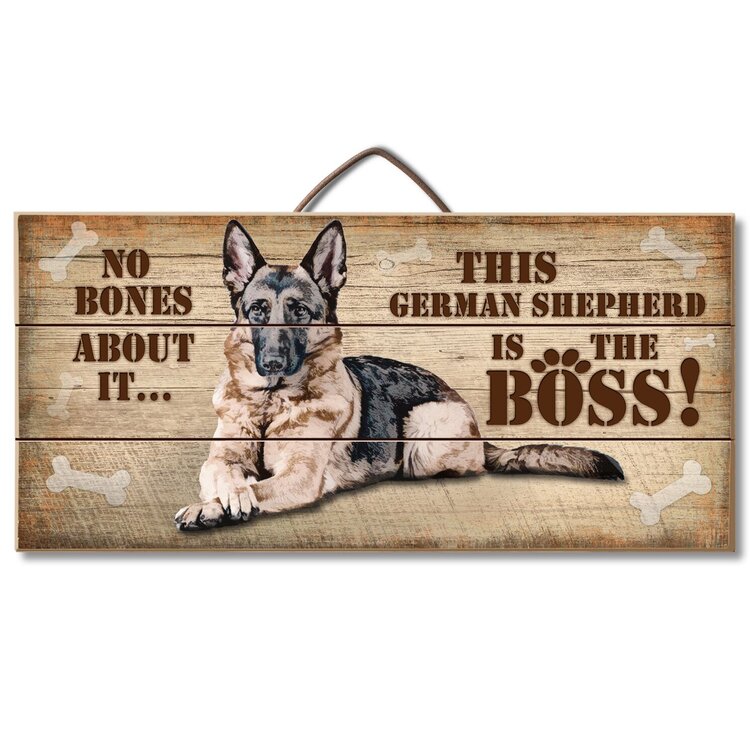 ThisWear German Shepherd Gifts Happiness is a Loving German Shepherd Natural Wood Engraved 4x6 Landscape Picture Frame Wood