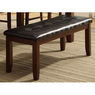 Go to store & view more images Red Barrel Studio Rocio Leather Tufted Wood Bench