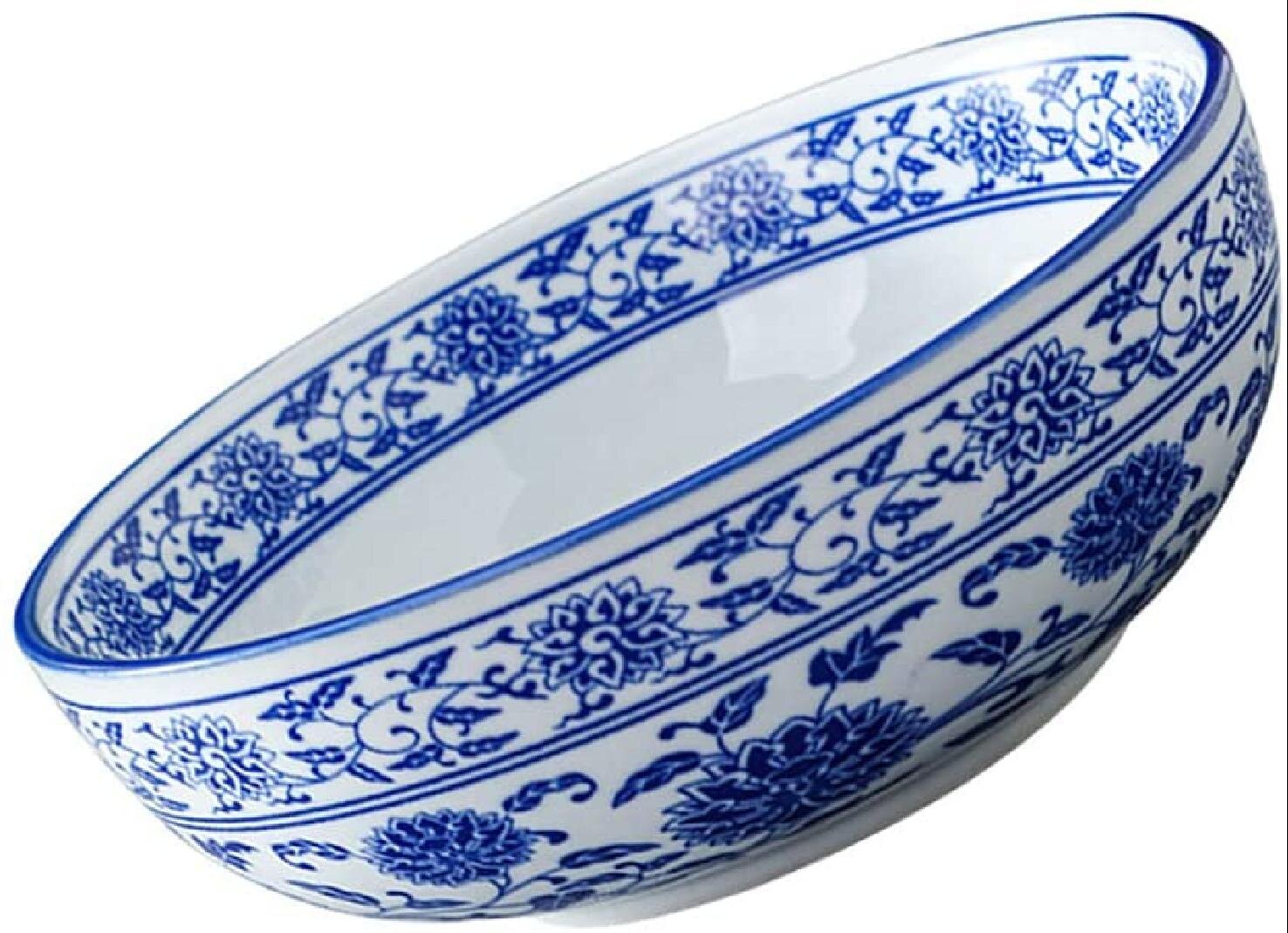 Gohonpark Blue White Porcelain Bowl Chinese Ceramic Bowl Asian Bowl