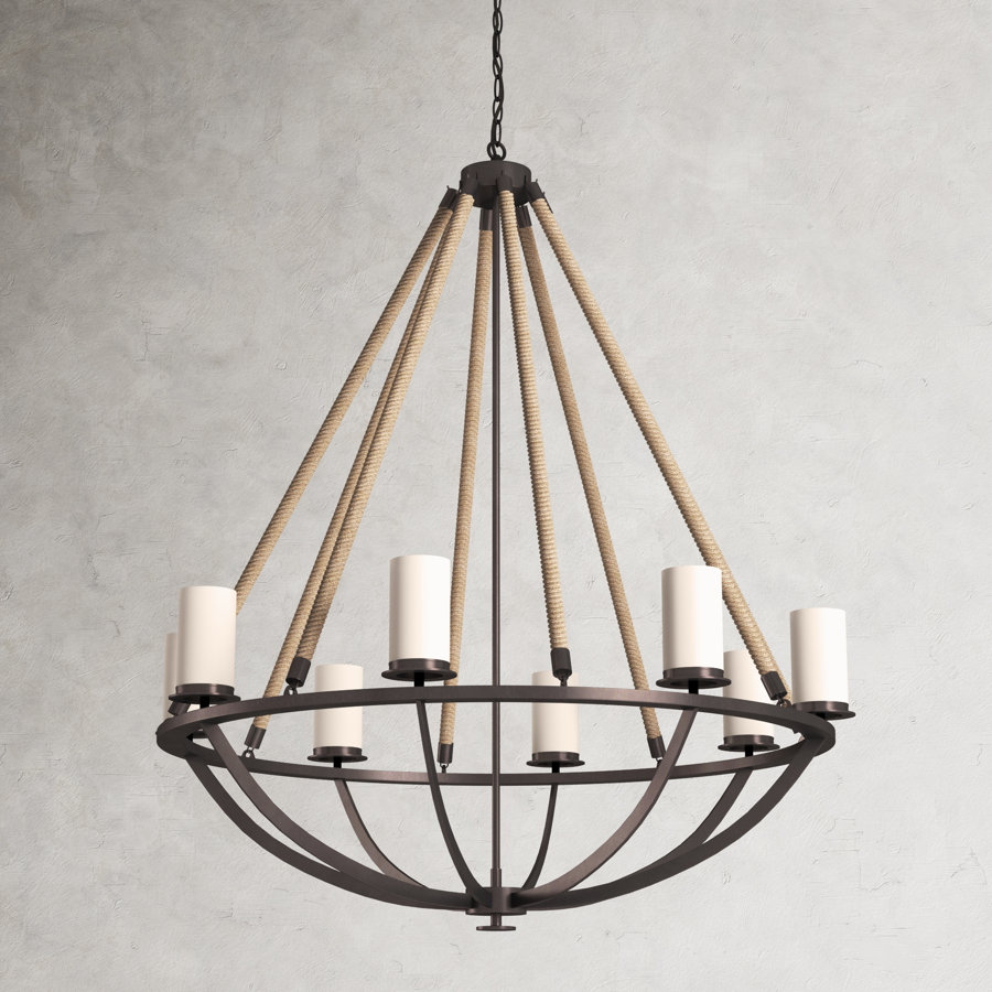 Leicester 6-Light Shaded Classic / Traditional Chandelier with Rope Accents