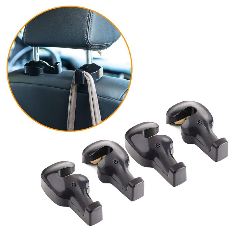 4PCS Car Vehicle SUV Interior Headrest Back Seat Storage Hooks Bag Hanger Holder
