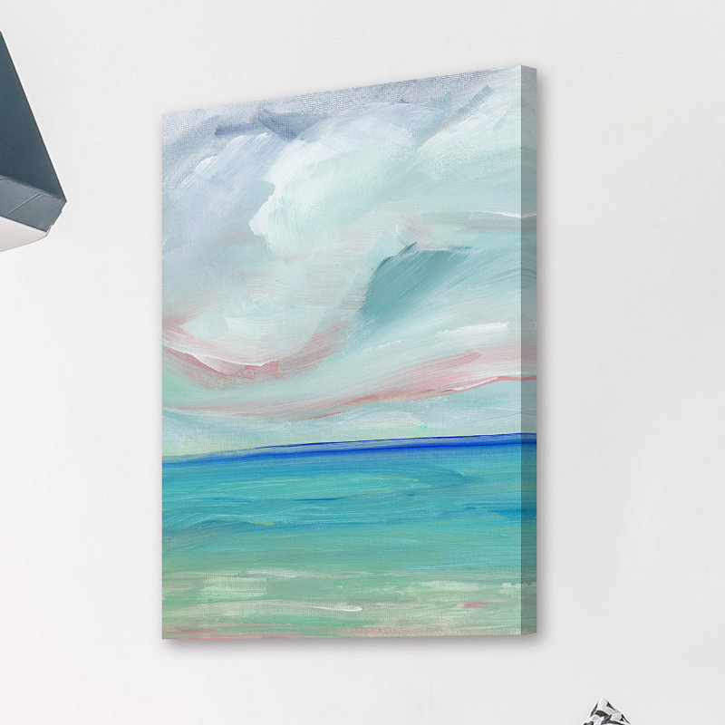 Ocean Scape Oil Painting Print On Wrapped Canvas Joss Main