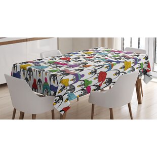 Table Runner with Placemats Set of 6 Fox Cartoon Pattern Heat Resistant Placemats Non-Slip Washable Kitchen Table Mats for Family Dining Table Parties， 13 x 70 inches