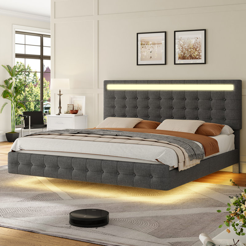 Bocar Standard Platform Bed Size: Queen, Color: Black