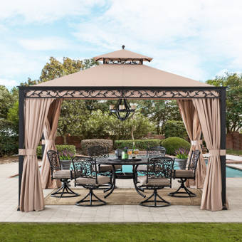 Dc America 10 Ft W X 10 Ft D Steel Patio Gazebo Reviews Wayfair