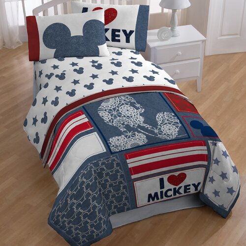 Disney Mickey 4 Piece Toddler Bedding Set & Reviews | Wayfair