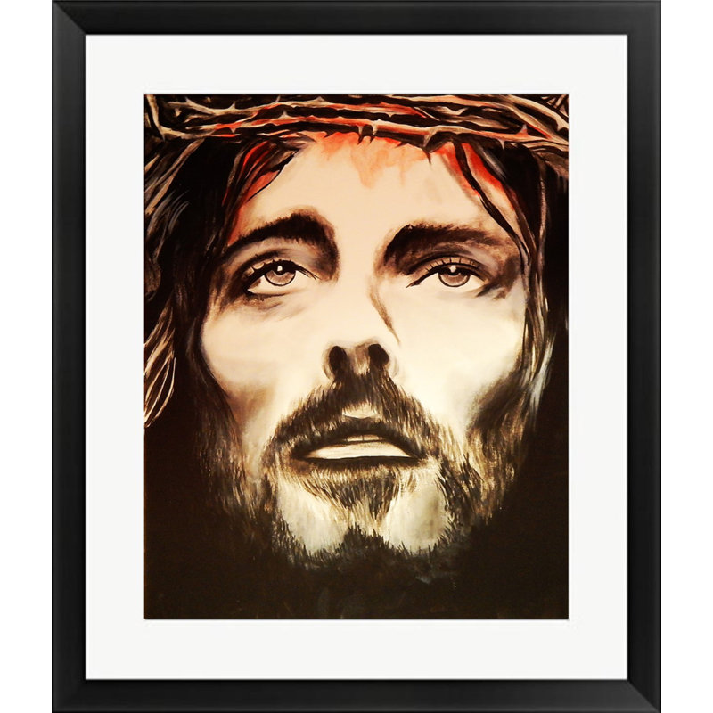 Buy Art For Less Jesus Crown Framed Acrylic Painting Print On