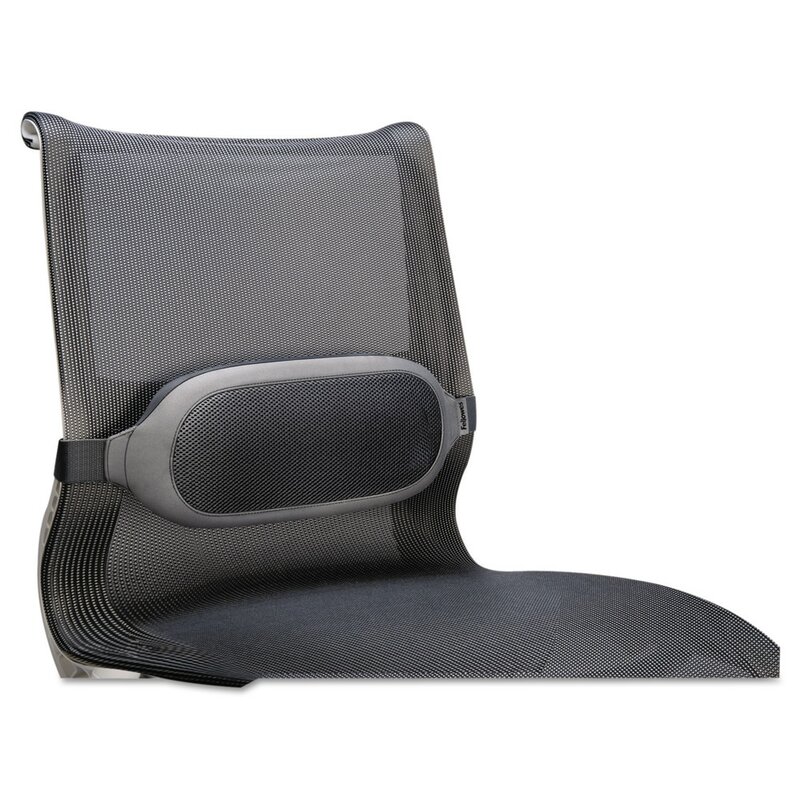 lumbar seat back support cushion with strap