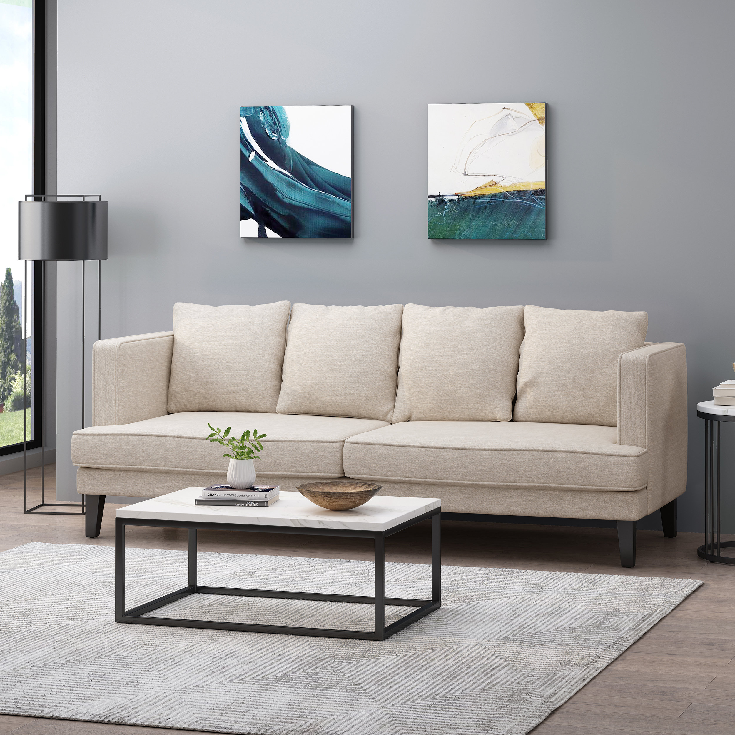 Corrigan Studio 86 Square Arm Sofa Wayfair