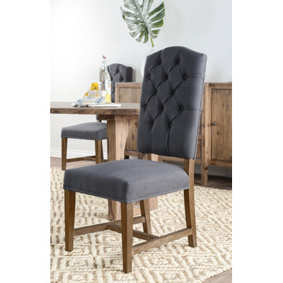 Lark Manor Nymphea Upholstered Dining Chair (Set of 2) Colour: Charcoal