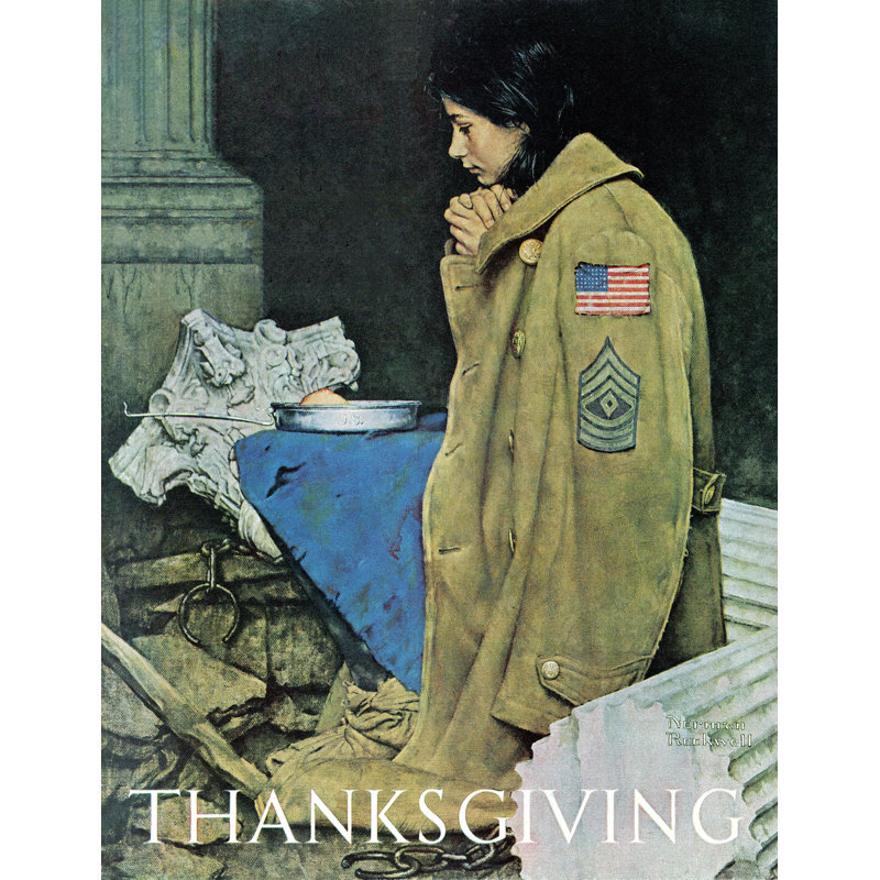 Marmont Hill Refugee Thanksgiving By Norman Rockwell Painting