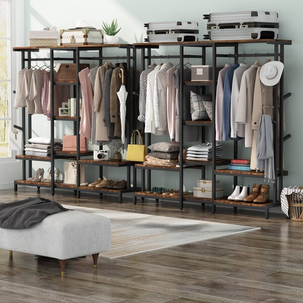 17 Stories Extra Large Closet Organizer With Hooks, Free-Standing ...