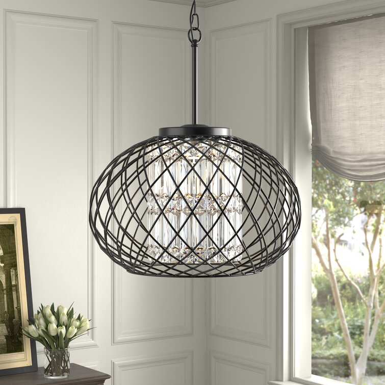 Gem Wrap Twist Design Glamour Silver Metal Lamp Shade Easy Fit Light Pendant 