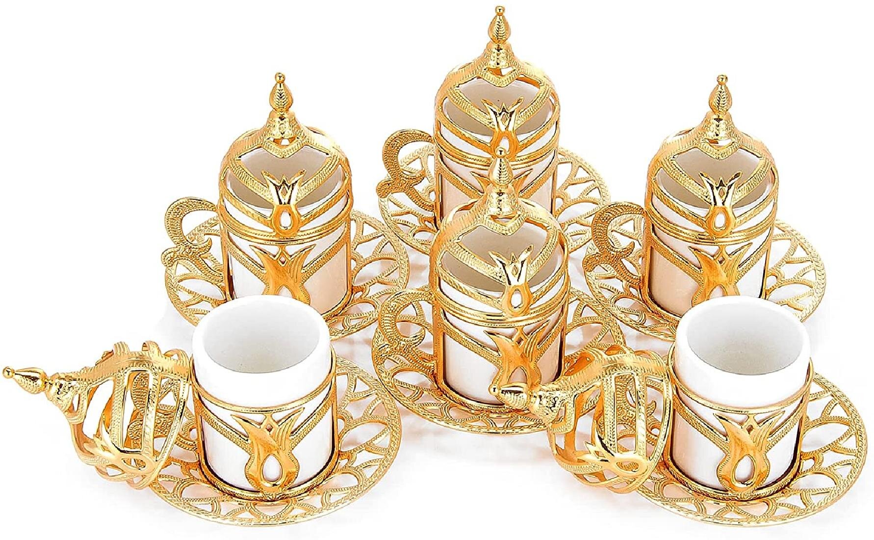 Arabic/Turkish Porcelain  Coffee cup Set 2.5 Oz 12 Cups 