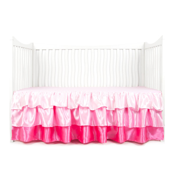 Tadpoles Ruffled Satin Crib Skirt & Reviews Wayfair