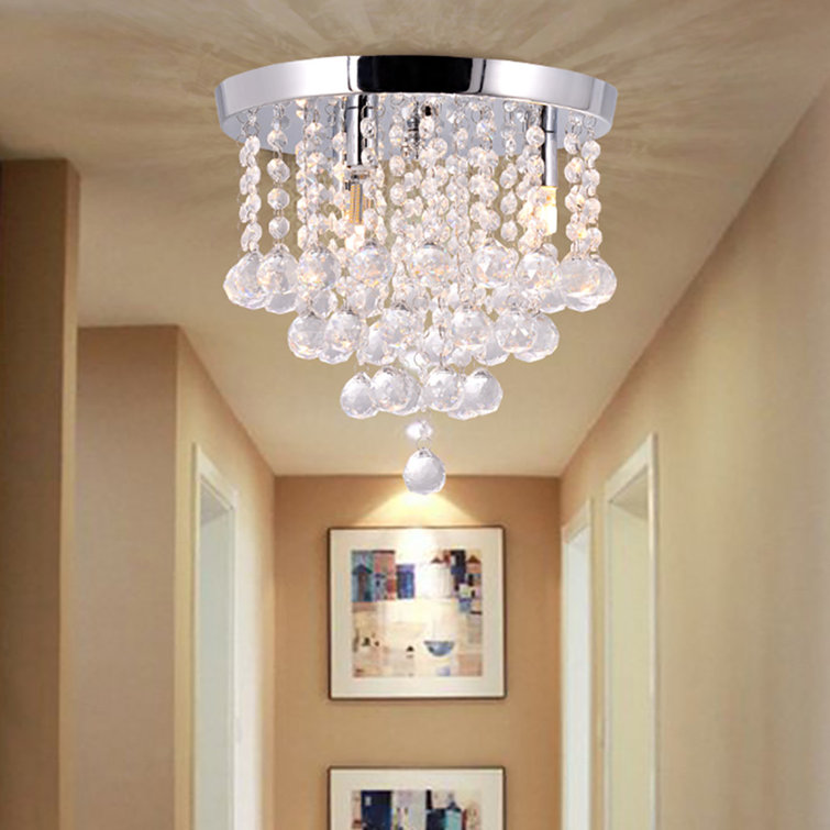 Rosdorf Park Chandelier Crystal Chandelier Lighting 3 Lights Flush Mount Ceiling Lightg 9 Wayfair