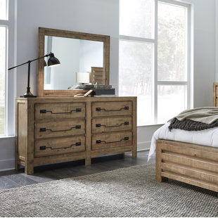 Windsor 6 Drawer Double Dresser with Mirror by Progressive Furniture Inc.