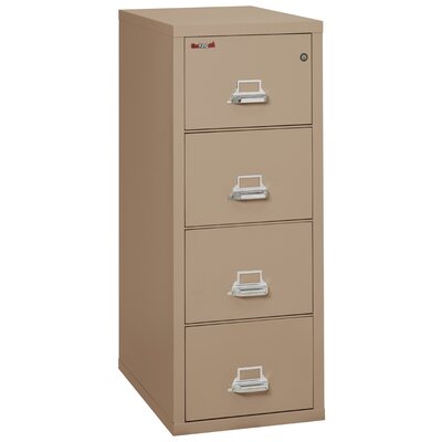 Fireproof 4 Drawer Vertical File Cabinet Fireking Color Taupe Lock