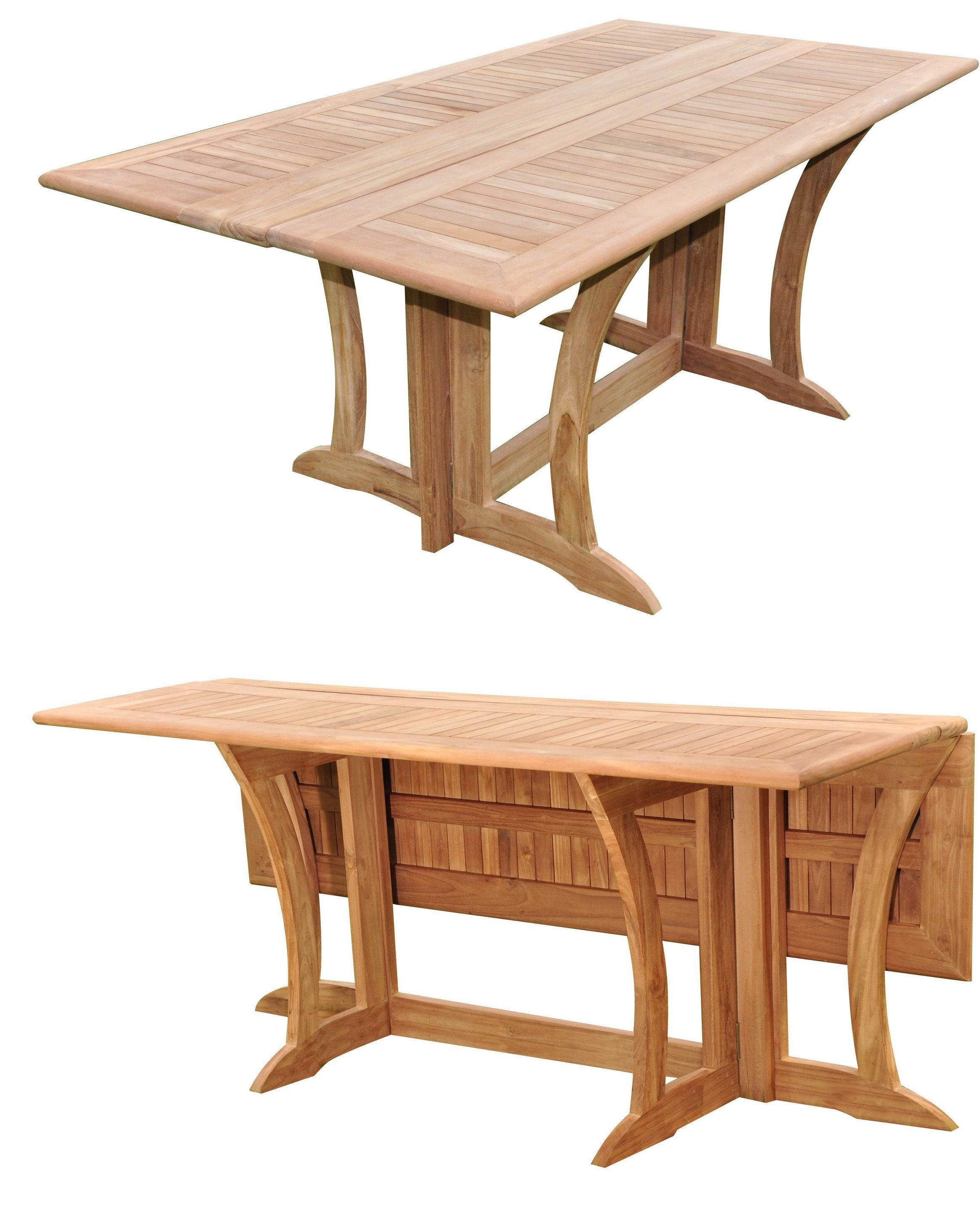 extendable outdoor dining table on Rosecliff Heights Lenworth Extendable Teak Dining Table Wayfair