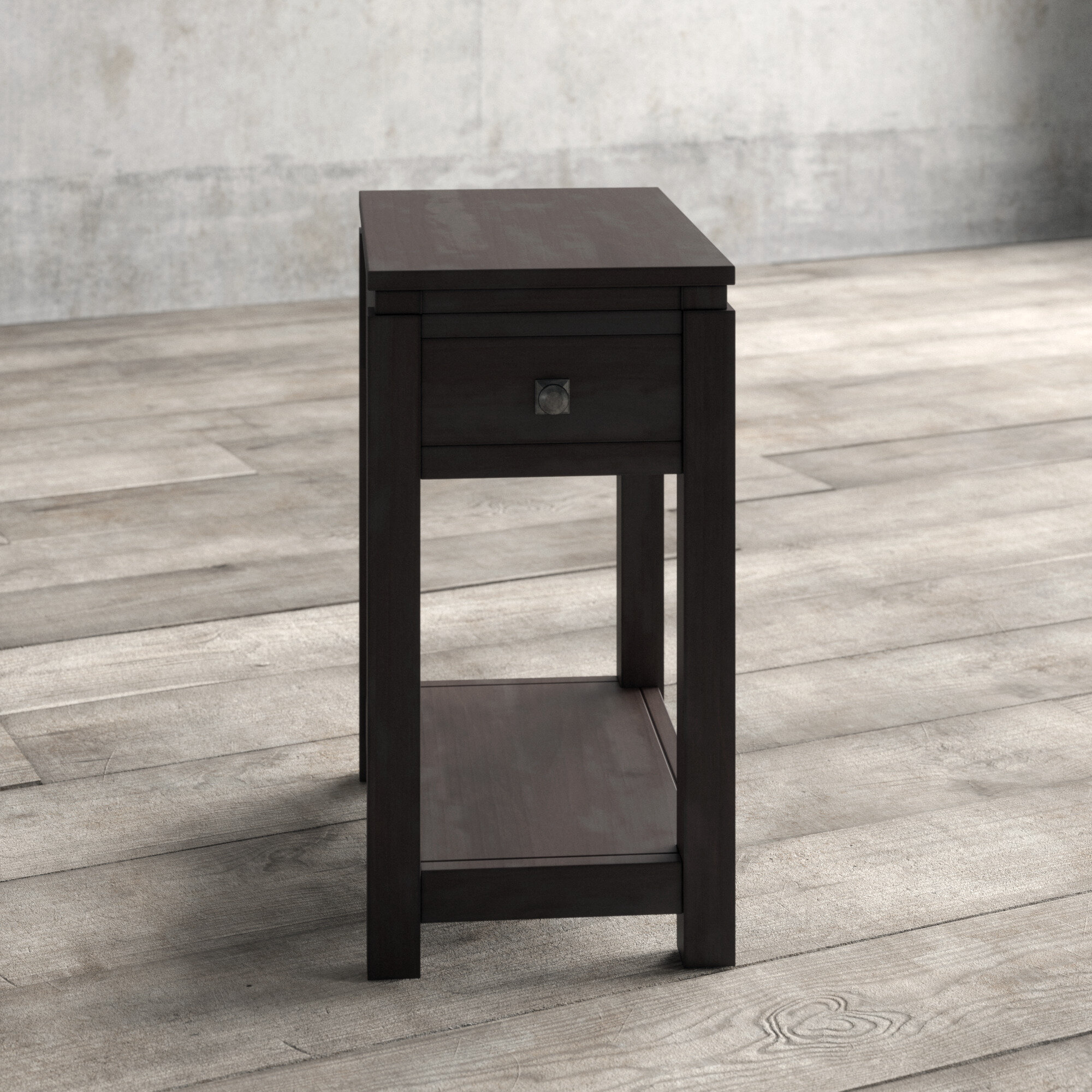 Gracie Oaks Olsson Solid Wood End Table With Storage Wayfair